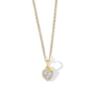 Thumbnail Image 1 of Child's 10K Gold Lab-Created Diamond Accent Heart Pendant - 13&quot;