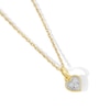 Thumbnail Image 2 of Child's 10K Gold Lab-Created Diamond Accent Heart Pendant - 13&quot;