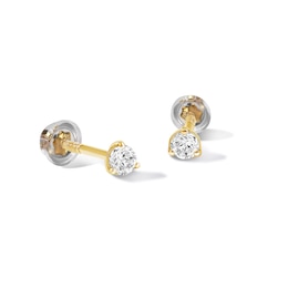 Child's 10K Gold 1/10 CT. T.W. Lab-Created Diamond Round Studs