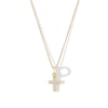 Thumbnail Image 1 of Child's 10K Gold 1/20 CT. T.W. Lab-Created Diamond Cross Pendant - 13&quot;