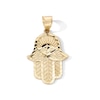 Thumbnail Image 1 of 10K Gold Diamond-Cut Hamsa Necklace Charm