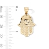 Thumbnail Image 3 of 10K Gold Diamond-Cut Hamsa Necklace Charm