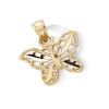 Thumbnail Image 2 of 10K Gold Diamond Cut Butterfly Necklace Charm