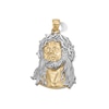 Thumbnail Image 1 of 10K Gold Jesus Head Two-Tone Necklace Charm