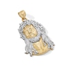 Thumbnail Image 4 of 10K Gold Jesus Head Two-Tone Necklace Charm