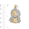 Thumbnail Image 5 of 10K Gold Jesus Head Two-Tone Necklace Charm