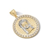 Thumbnail Image 4 of 10K Gold CZ Jesus Medallion Two-Tone Necklace Charm