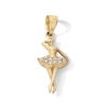 Thumbnail Image 1 of 10K Gold CZ Ballerina Necklace Charm