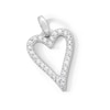 Thumbnail Image 1 of Sterling Silver CZ Heart Outline Necklace Charm