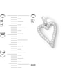 Thumbnail Image 2 of Sterling Silver CZ Heart Outline Necklace Charm