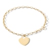 Thumbnail Image 1 of 10K Hollow Gold Heart Charm Rolo Bracelet - 7.5&quot;