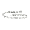 Thumbnail Image 2 of Sterling Silver 1/6 CT. T.W. Lab-Created Diamond Heart Bracelet - 7.25&quot;