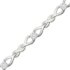 Thumbnail Image 1 of Sterling Silver 1/5 CT. T.W. Lab-Created Diamond Love Knot Bracelet - 7.25&quot;