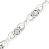 Thumbnail Image 1 of Sterling Silver 1/5 CT. T.W. Lab-Created Diamond Braided Bracelet - 7.25&quot;