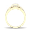 Thumbnail Image 3 of 14K Gold Plated 3/8 CT. T.W. Lab-Created Diamond Square Ring Set - Size 7