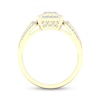 Thumbnail Image 6 of 14K Gold Plated 3/8 CT. T.W. Lab-Created Diamond Square Ring Set - Size 7