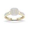 Thumbnail Image 5 of 14K Gold Plated 1/3 CT. T.W. Lab-Created Diamond Cushion Ring Set - Size  7