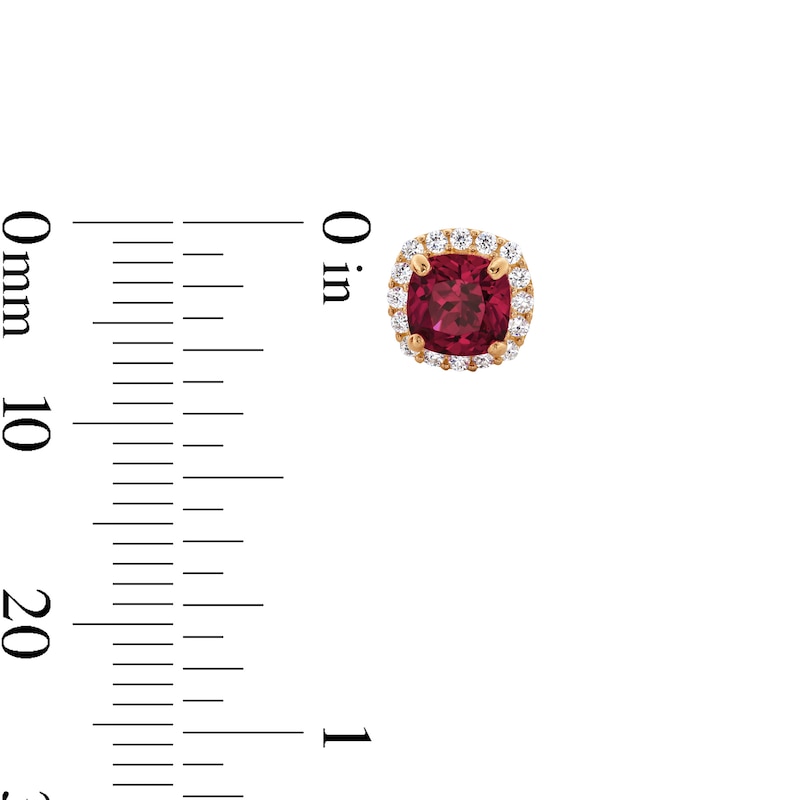 Main Image 2 of 10K Gold CZ Birthstone Studs