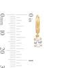 Thumbnail Image 2 of 14K Gold Plated Birthstone Huggie Hoops