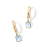 Thumbnail Image 1 of 14K Gold Plated Birthstone Huggie Hoops