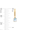 Thumbnail Image 2 of 14K Gold Plated Birthstone Huggie Hoops