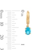 Thumbnail Image 2 of 14K Gold Plated Birthstone Huggie Hoops