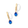 Thumbnail Image 1 of 14K Gold Plated Birthstone Huggie Hoops