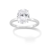 Thumbnail Image 1 of Sterling Silver CZ Solitaire Oval Ring - Size 7