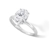 Thumbnail Image 2 of Sterling Silver CZ Solitaire Oval Ring - Size 7