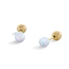 Thumbnail Image 1 of 10K Gold Simulated Opal Reversible Studs