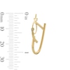 Thumbnail Image 2 of 10K Gold Wrap Heart Hoops