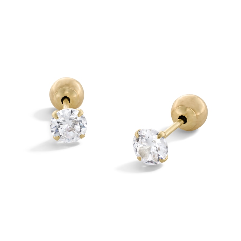 Main Image 1 of 10K Gold CZ Reversible Studs