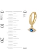 Thumbnail Image 2 of 10K Gold CZ Evil Eye Huggie Hoops