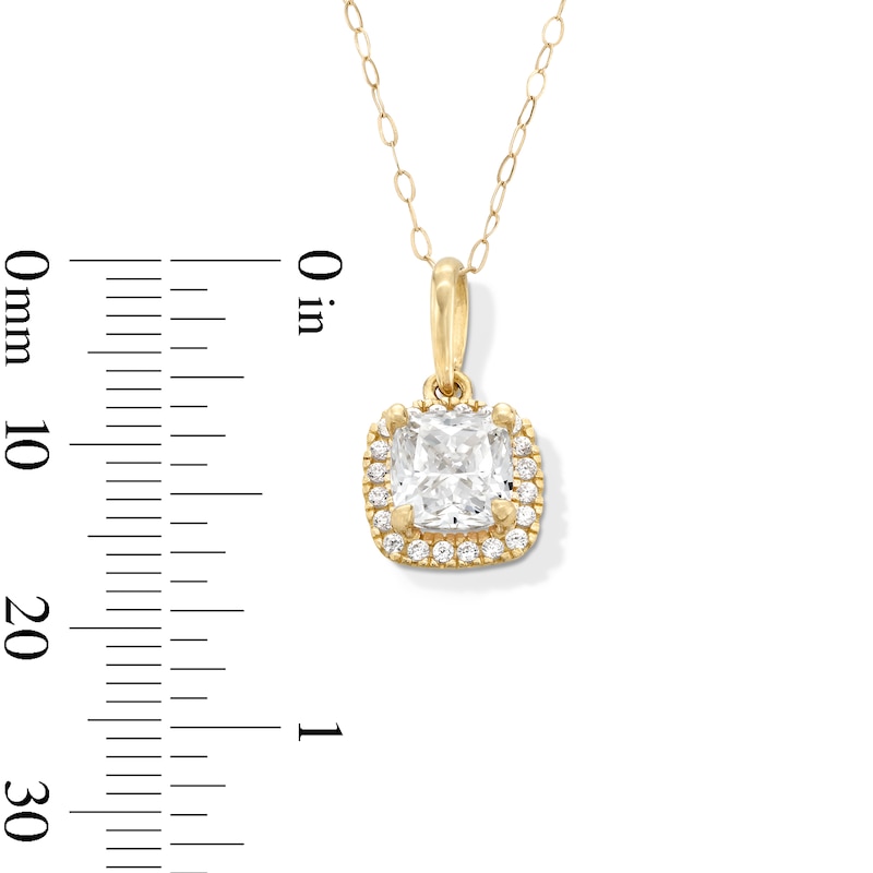 Main Image 3 of 10K Gold CZ Birthstone Pendant - 18&quot;