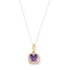 Thumbnail Image 1 of 10K Gold CZ Birthstone Pendant - 18&quot;