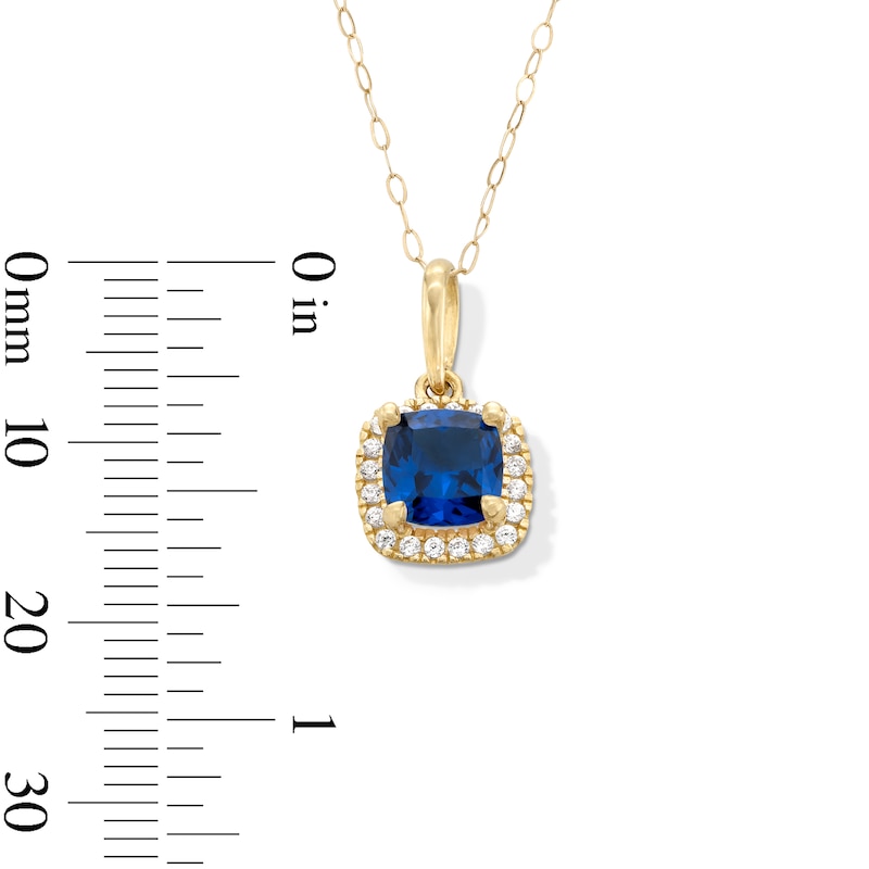 Main Image 3 of 10K Gold CZ Birthstone Pendant - 18&quot;