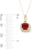 Thumbnail Image 3 of 10K Gold CZ Birthstone Pendant - 18&quot;