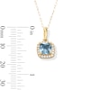 Thumbnail Image 3 of 10K Gold CZ Birthstone Pendant - 18&quot;