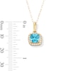 Thumbnail Image 3 of 10K Gold CZ Birthstone Pendant - 18&quot;