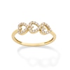 Thumbnail Image 1 of 10K Gold CZ Triple Heart Ring - Size 7