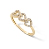 Thumbnail Image 2 of 10K Gold CZ Triple Heart Ring - Size 7