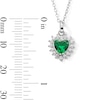 Thumbnail Image 2 of Sterling Silver CZ Birthstone Heart Pendant - 18&quot;