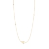 Thumbnail Image 1 of 14K Gold Plated CZ Bezel Set Initial Rolo Necklace - 18&quot;