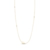 Thumbnail Image 3 of 14K Gold Plated CZ Bezel Set Initial Rolo Necklace - 18&quot;