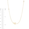 Thumbnail Image 5 of 14K Gold Plated CZ Bezel Set Initial Rolo Necklace - 18&quot;