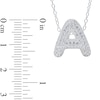 Thumbnail Image 4 of Sterling Silver CZ Bubble Initial Rolo Necklace - 18&quot;