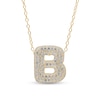 Thumbnail Image 3 of 14K Gold Plated CZ Bubble Initial Necklace - 18&quot;