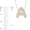 Thumbnail Image 4 of 14K Gold Plated CZ Bubble Initial Necklace - 18&quot;