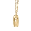 Thumbnail Image 2 of 14K Gold Plated Bubble Initial Rolo Necklace - 18&quot;