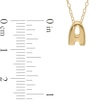 Thumbnail Image 4 of 14K Gold Plated Bubble Initial Rolo Necklace - 18&quot;